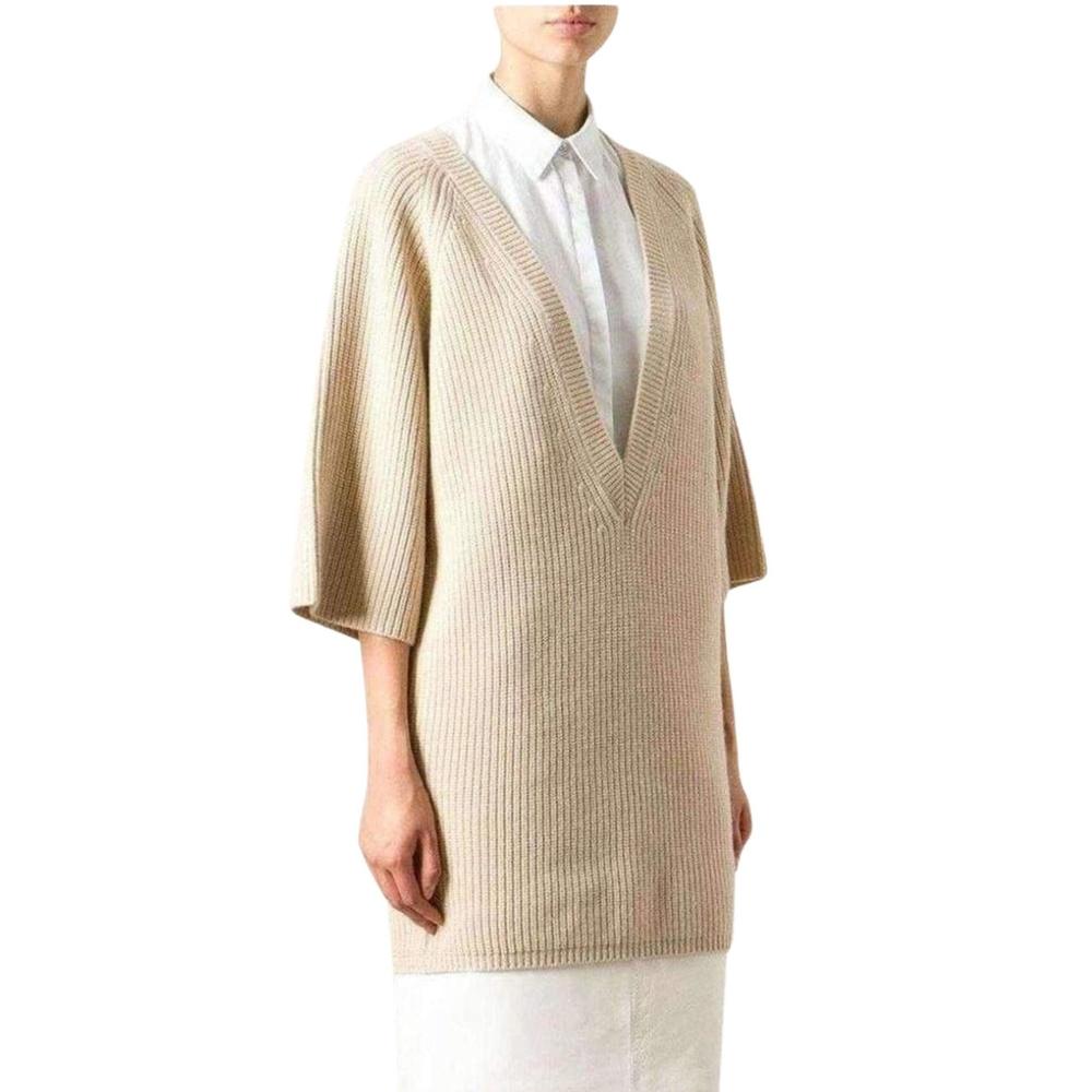 Chloe - Beige Cashmere Knit Sweater - S - Picture 3 of 6